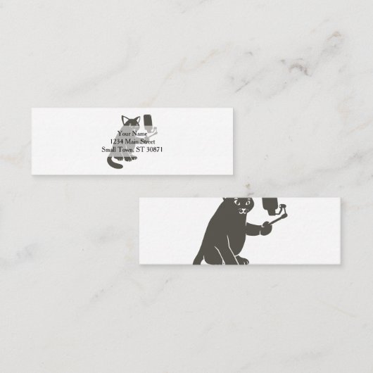Hübsche Katze, die sich selfie macht, wählen Sie H Mini Visitenkarte (Vorne/Hinten)