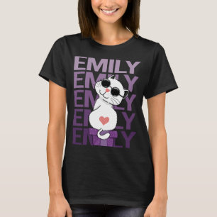 Hübsche Katze - Emily Name T-Shirt