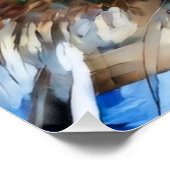 Hübsche Katze mit Atemberaubendem Augapulver Poster (Ecke)