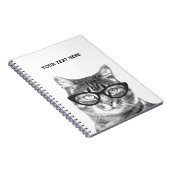 Hübsche Katze mit Brille Foto Notebook Design Notizblock (Rechte Seite)