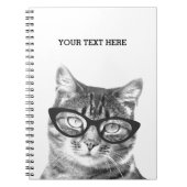 Hübsche Katze mit Brille Foto Notebook Design Notizblock (Vorderseite)