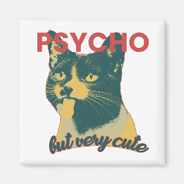 Hübsche Katze mit Zunge draußen Magnet