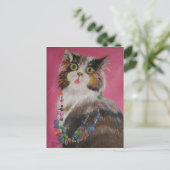 hübsche Katze Postkarte (Stehend Vorderseite)