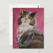 hübsche Katze Postkarte (Vorne/Hinten)