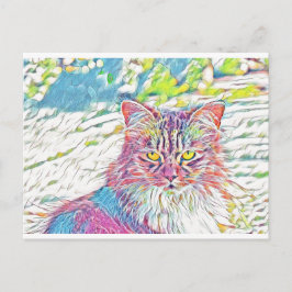 Hübsche Katze schlicht - Geburtstag oder jede ande Postkarte