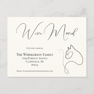 Hübsche Katze Schwarz & Elfenbein Wir haben die An Postkarte