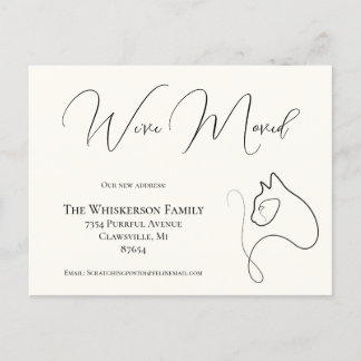 Hübsche Katze Schwarz & Elfenbein Wir haben die An Postkarte