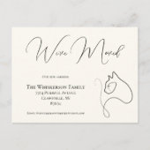 Hübsche Katze Schwarz & Elfenbein Wir haben die An Postkarte (Vorderseite)