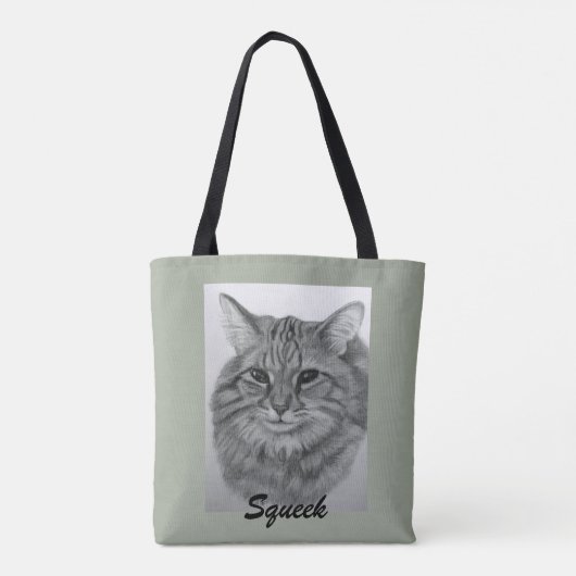 Hübsche Katze Squeek Tasche (Rückseite)