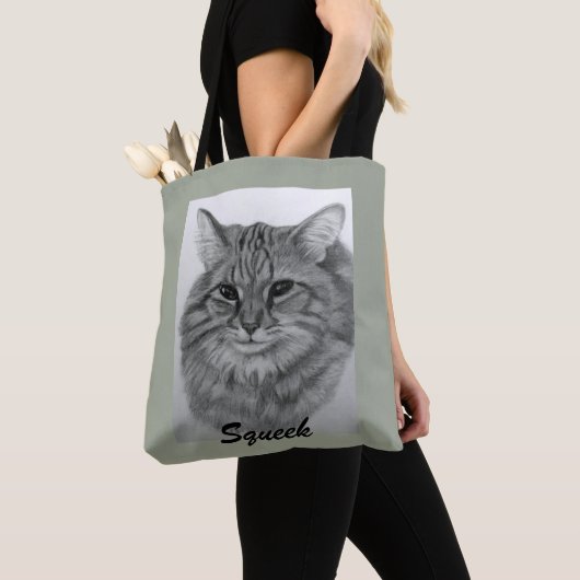 Hübsche Katze Squeek Tasche (Von Nahem)