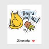 Hübsche Katze und ein gestürzter Blume Aufkleber (Blatt)