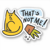 Hübsche Katze und ein gestürzter Blume Aufkleber (Vorderseite)