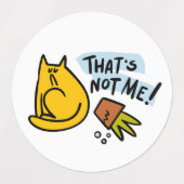 Hübsche Katze und ein gestürzter Blume Etiketten (Design 2)
