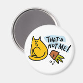 Hübsche Katze und ein gestürzter Blume Magnet (Vorderseite/Rückseite)