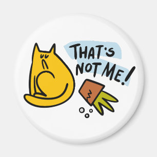 Hübsche Katze und ein gestürzter Blume Magnet