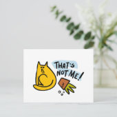 Hübsche Katze und ein gestürzter Blume Postkarte (Stehend Vorderseite)