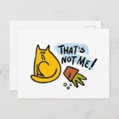 Hübsche Katze und ein gestürzter Blume Postkarte (Vorne/Hinten)