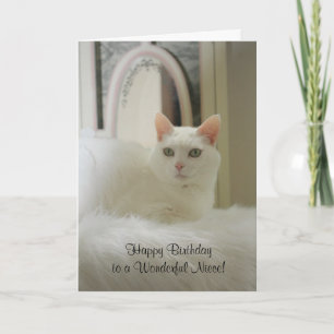 Hübsche Katze/Weibliche Geburtstag Karte