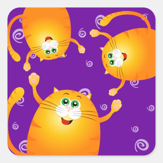 Hübsche Katzen, Aufkleber (Vorderseite)