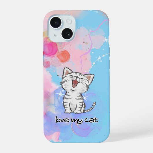 Hübsche Katzen-Handyhülle iPhone 15 Hülle (Rückseite)