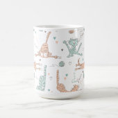 Hübsche Katzen im Niedlichen Stil Verwandlungstasse (Zentrum)