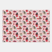 Hübsche Katzen in Weihnachtsboxen Geschenkpapier Set (Vorderseite)