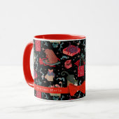 Hübsche Katzen in Weihnachtskästen Personalisiert Tasse (Vorderseite Links)