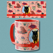 Hübsche Katzen in Weihnachtskästen Personalisierte Tasse
