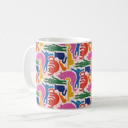 Hübsche Katzen Kaffeetasse (Vorderseite Links)