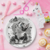 Hübsche Katzen-Miau-Papierplatten Pappteller (Party)