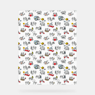 Hübsche Katzen, Milch und Magie. Acrylschild