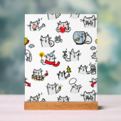 Hübsche Katzen, Milch und Magie. Acrylschild (Neutral)