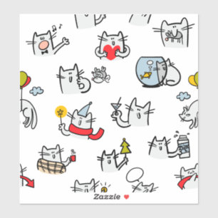 Hübsche Katzen, Milch und Magie. Aufkleber