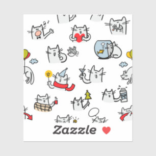Hübsche Katzen, Milch und Magie. Aufkleber