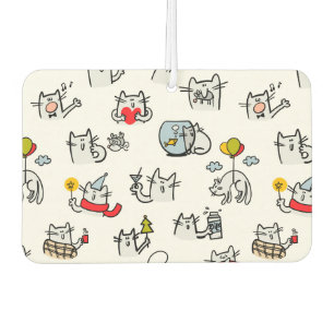 Hübsche Katzen, Milch und Magie. Autolufterfrischer
