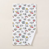 Hübsche Katzen, Milch und Magie. Badhandtuch Set (Handtuch)