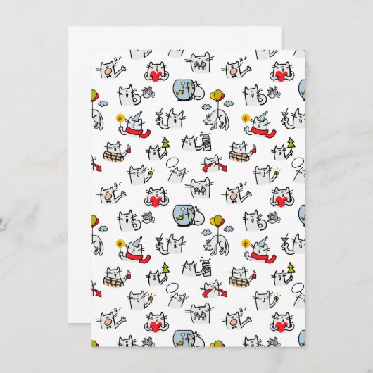 Hübsche Katzen, Milch und Magie. Begleitkarte (Vorne/Hinten)