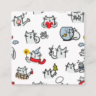 Hübsche Katzen, Milch und Magie. Begleitkarte