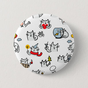 Hübsche Katzen, Milch und Magie. Button