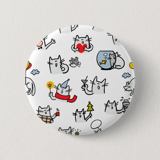Hübsche Katzen, Milch und Magie. Button (Vorderseite)