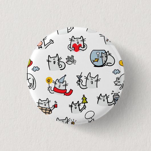 Hübsche Katzen, Milch und Magie. Button (Vorderseite)