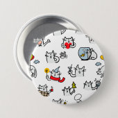 Hübsche Katzen, Milch und Magie. Button (Vorne & Hinten)
