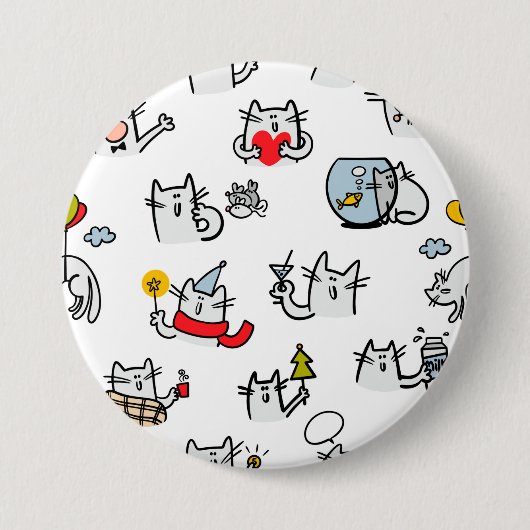 Hübsche Katzen, Milch und Magie. Button (Vorderseite)