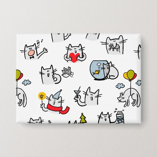 Hübsche Katzen, Milch und Magie. Button (Vorderseite)