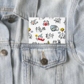 Hübsche Katzen, Milch und Magie. Button (Insitu)