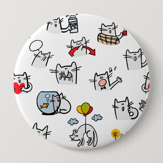 Hübsche Katzen, Milch und Magie. Button (Vorderseite)