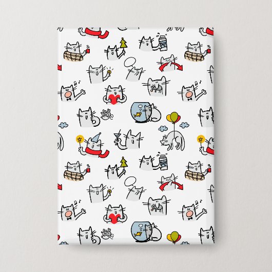 Hübsche Katzen, Milch und Magie. Button (Vorderseite)