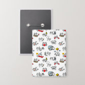 Hübsche Katzen, Milch und Magie. Button (Vorderseite/Rückseite)