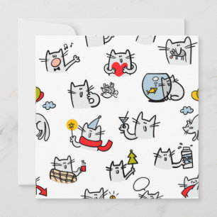 Hübsche Katzen, Milch und Magie Dankeskarte