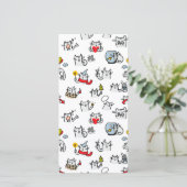 Hübsche Katzen, Milch und Magie. Dankeskarte (Stehend Vorderseite)